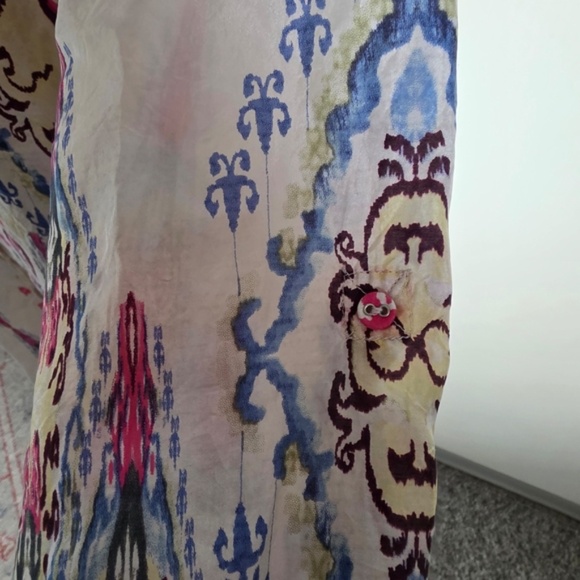 Johnny Was Silk Button Blouse - Picture 6 of 14